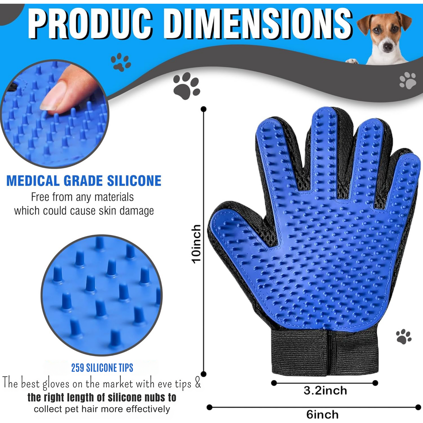 Pet Grooming Gloves